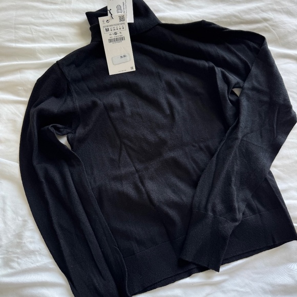 Zara Black Mock Neck Sweater | Size M | NWT - Picture 1 of 3